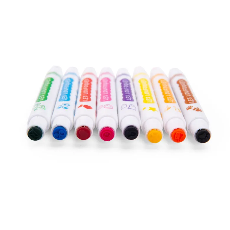 Moulin Roty Set of 8 Stamp Pens, Les Loufoques