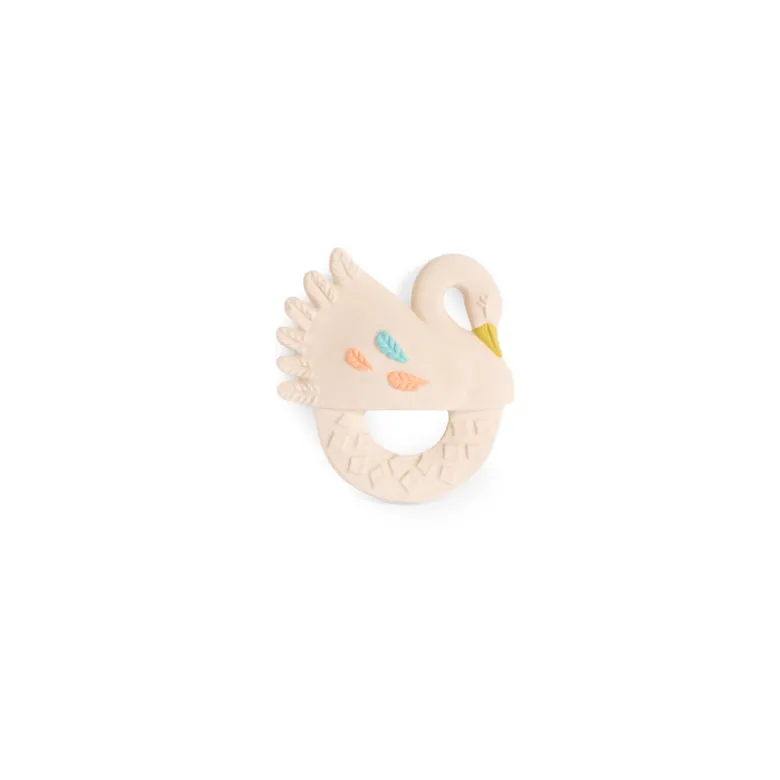 Moulin Roty Swan Teething Ring in Natural Rubber, La Petite Ecole de Danse