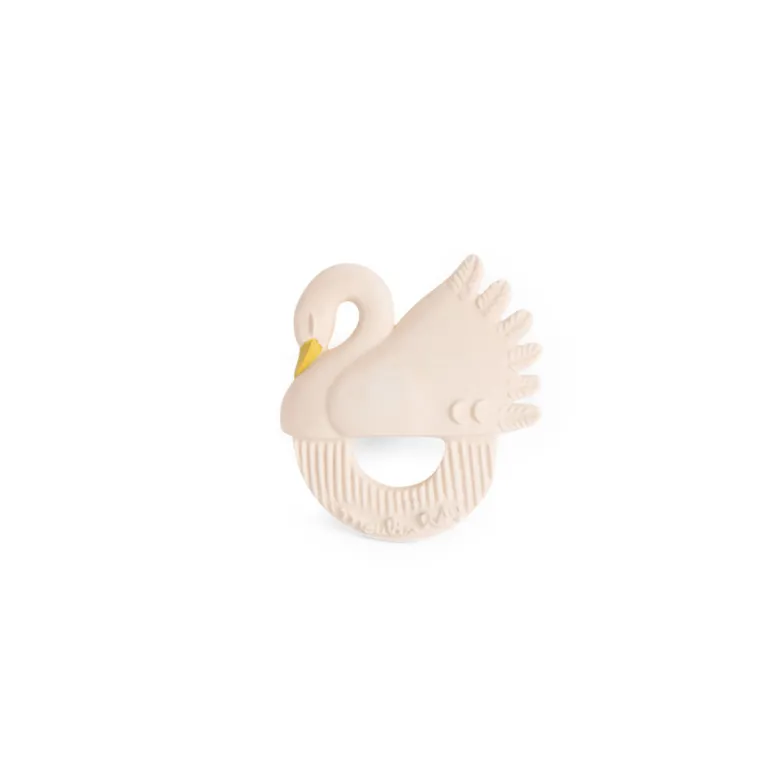 Moulin Roty Swan Teething Ring in Natural Rubber, La Petite Ecole de Danse