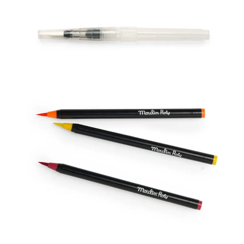 Moulin Roty Watercolor Brush Markers 12 pcs - Le Jardin du Moulin
