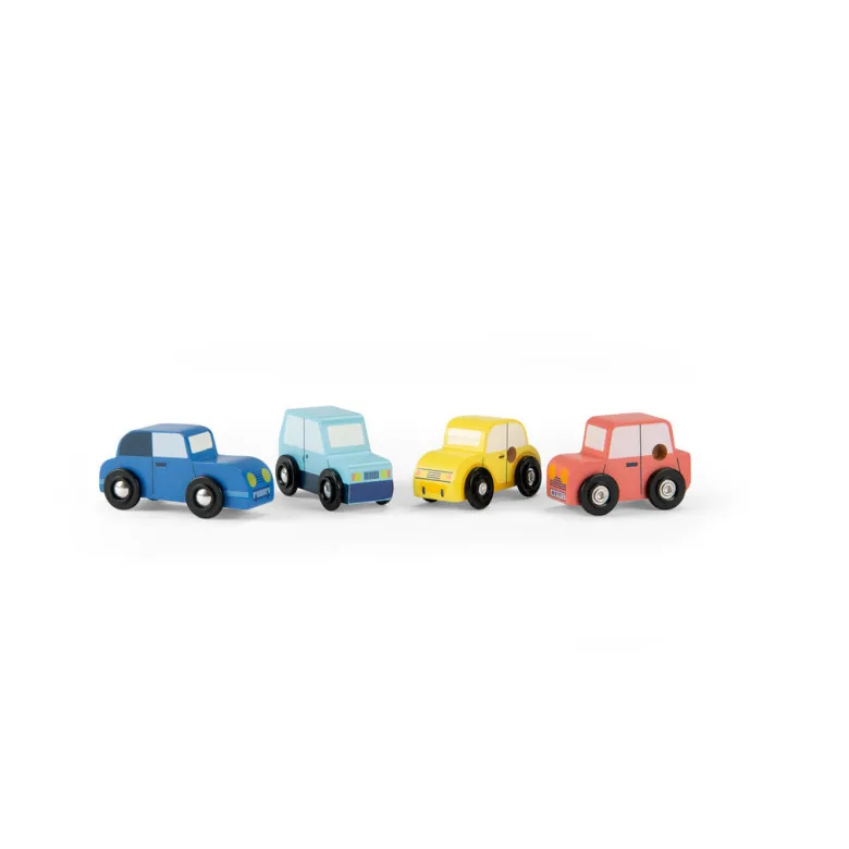 Moulin Roty Wooden Cars, Set of 4 - Avenue du Moulin