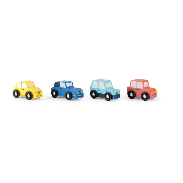 Moulin Roty Wooden Cars, Set of 4 - Avenue du Moulin