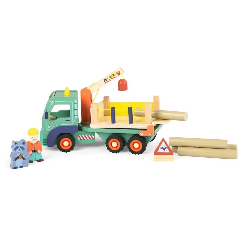 Moulin Roty Wooden Truck, Forest Wagon - Avenue du Moulin