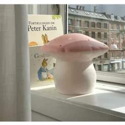Mushroom Lamp, Medium Toadstool - Vintage Pink