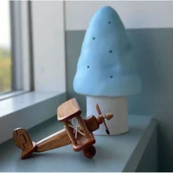 Mushroom Lamp, Small Mushroom - Light Blue