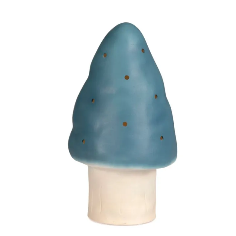 Mushroom Lamp, Small Toadstool with LED Light - Denim