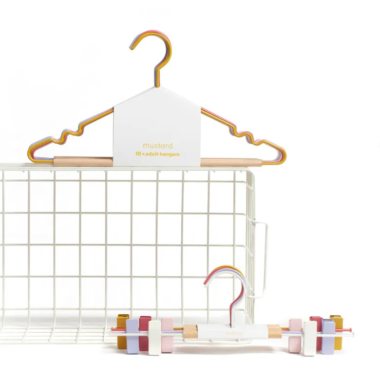 Mustard Made Kids Top Hanger, Set of 10 Children's Hangers, Summer