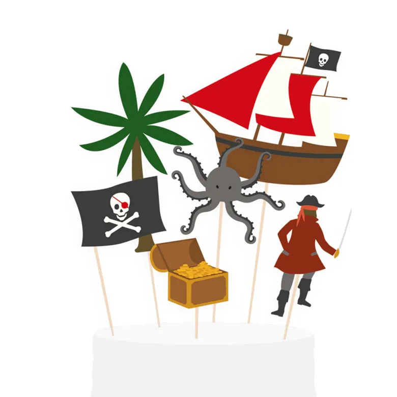 My Little Day Cake Decor, Set of 6 - Pirate