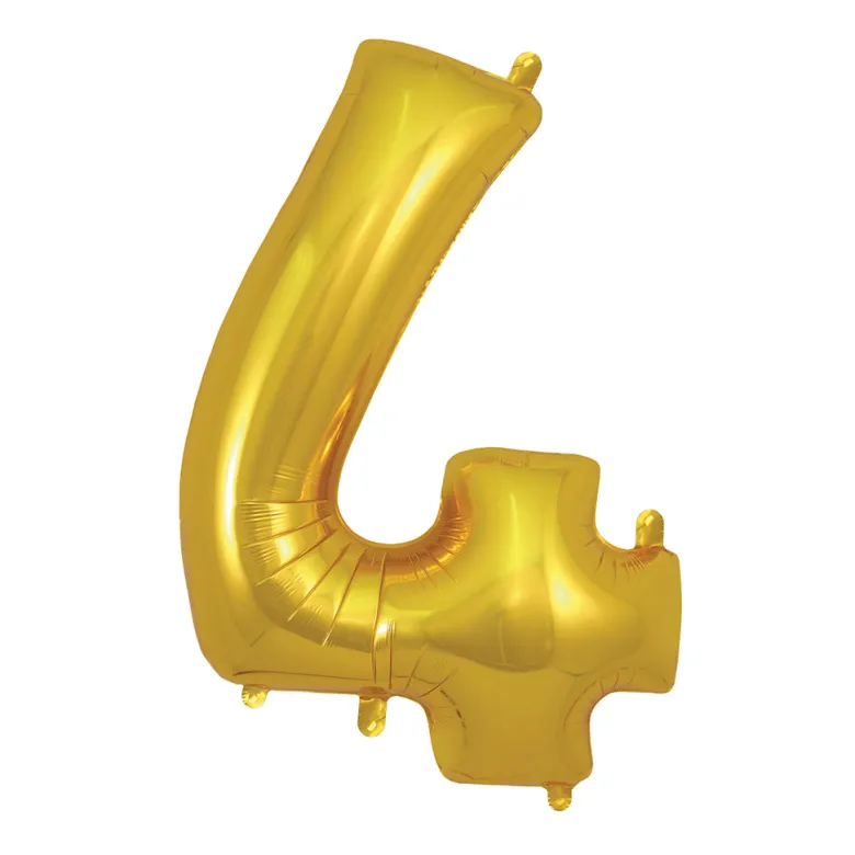 My Little Day, Giant Foil Number Balloon, Gold - 0-9
