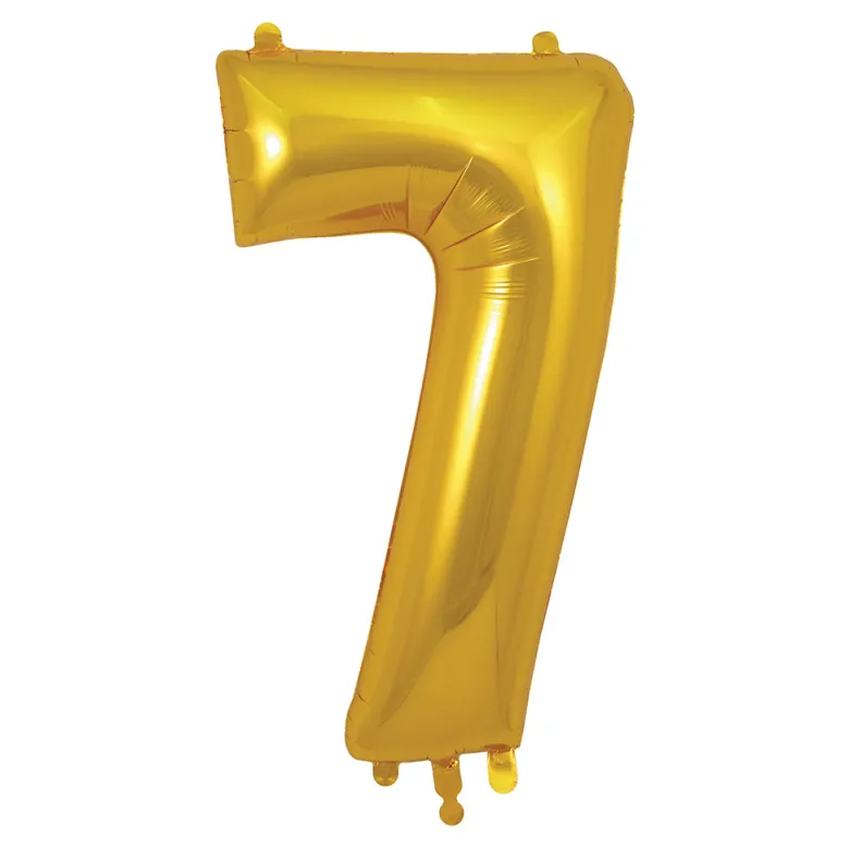 My Little Day, Giant Foil Number Balloon, Gold - 0-9