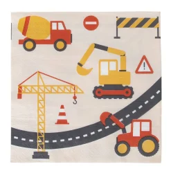 My Little Day Napkins, Construction Theme - Pack of 20