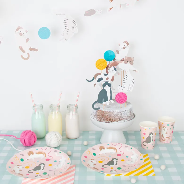 My Little Day Paper Cups, Set of 8 - Cat Theme