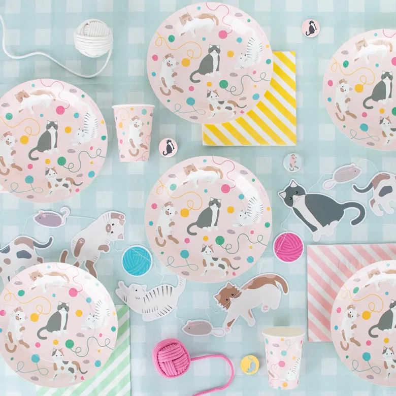 My Little Day Paper Cups, Set of 8 - Cat Theme