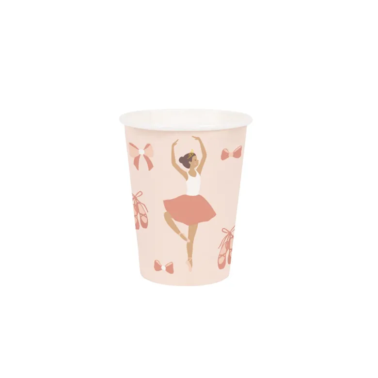 My Little Day Paper Cups, Set of 8 - Ballerina