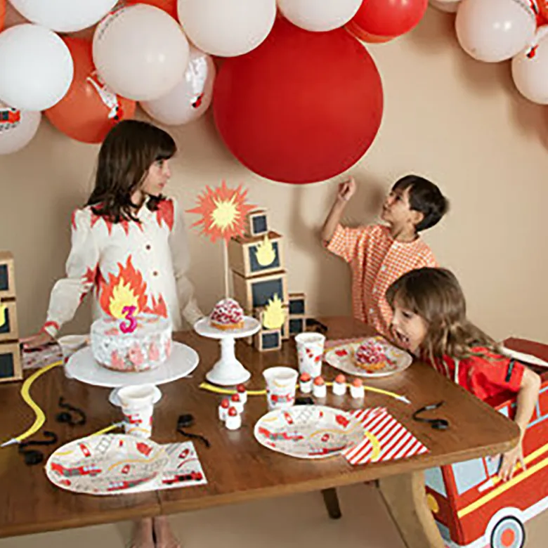 My Little Day Paper Plates, Firefighter - Set of 8