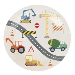 My Little Day Paper Plates, Construction Theme - Set of 8