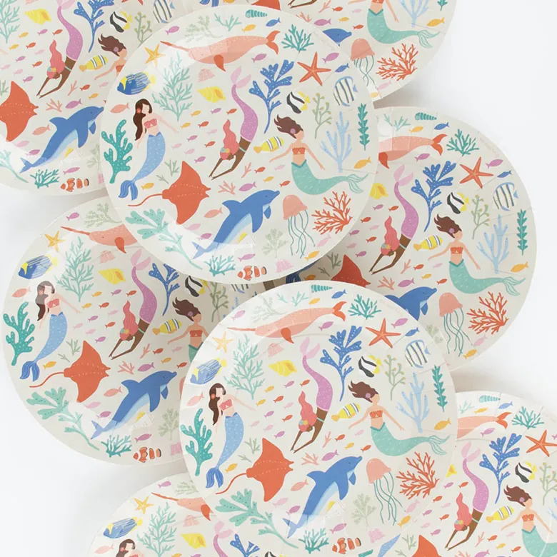 My Little Day Paper Plates, Mermaid - Set of 8