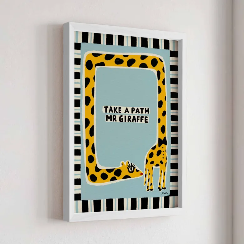 Nephthys Illustrated poster, Take af Path Mr Giraffe – A4