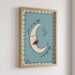 Nephthys Illustrated Poster, You Are My Light in the Night Sky - A4
