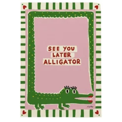 Nephthys Illustrated Poster, See You Later Alligator - A4