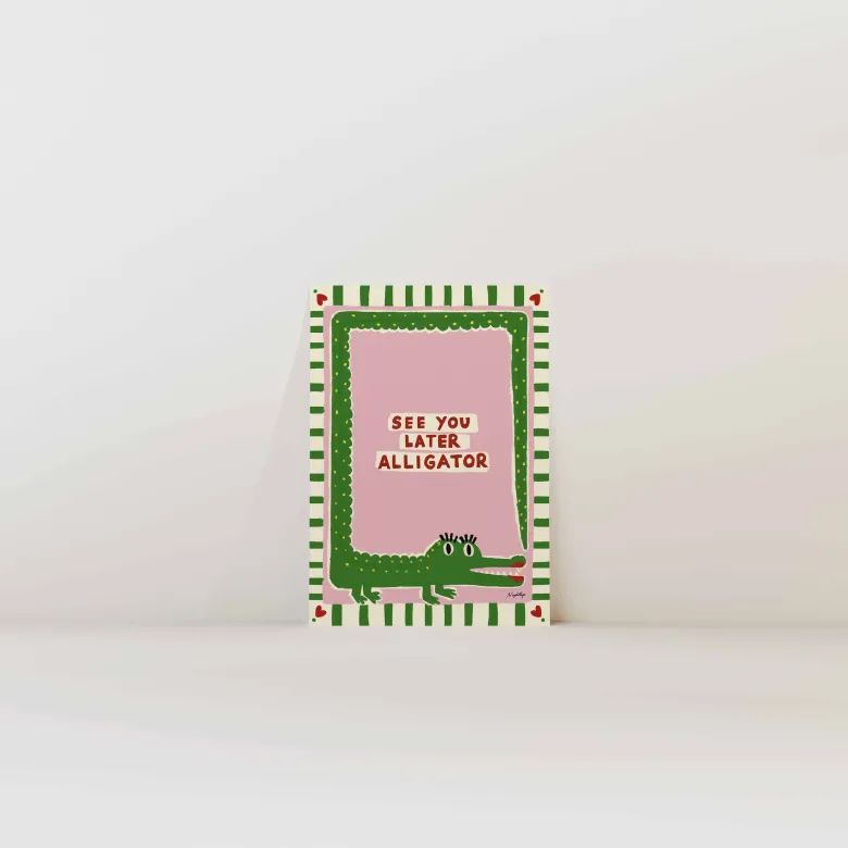 Nephthys Illustrated Poster, See You Later Alligator - A4