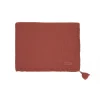 Nobodinoz Baby Blanket, Wabi Sabi Double Muslin, 65 x 100 cm - Rosewood