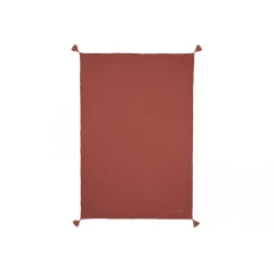 Nobodinoz Baby Blanket, Wabi Sabi Double Muslin, 65 x 100 cm - Rosewood