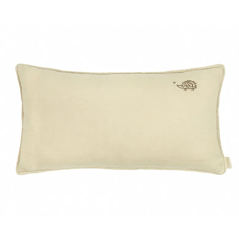 Nobodinoz Cushion, Washed French Linen, 50 x 30 cm - Green Tea