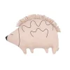 Nobodinoz Enzo Hedgehog Pillow, Washed Linen, Mauve Pink