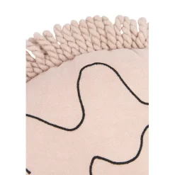 Nobodinoz Enzo Hedgehog Pillow, Washed Linen, Mauve Pink