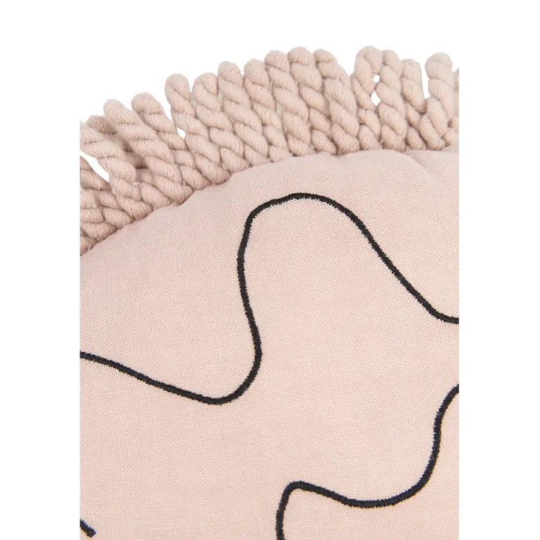 Nobodinoz Enzo Hedgehog Pillow, Washed Linen, Mauve Pink