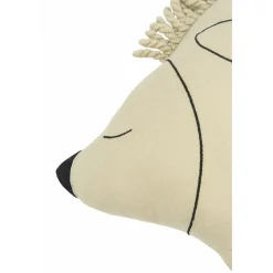 Nobodinoz Enzo Hedgehog Pillow, Washed Linen, Green Tea