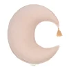 Nobodinoz Moon Cushion, Washed French Linen - Mauve Pink