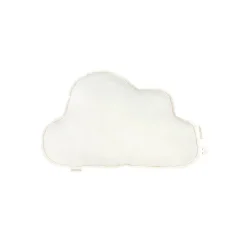 Nobodinoz Sky Pillow, Washed French Linen with Embroidered Birds – Off White
