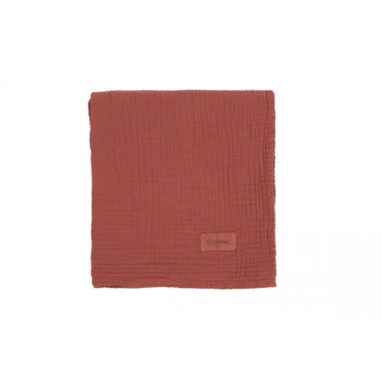 Nobodinoz Swaddle Blanket, Wabi Sabi 70 x 65 cm – Rosewood