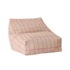 Nobodinoz Vibes armchair sækkestol, Pink red grid