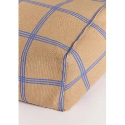 Nobodinoz Vibes armchair sækkestol, Brown blue windowpane