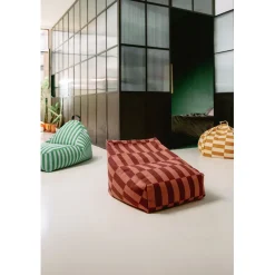 Nobodinoz Vibes armchair sækkestol, Maroon tiles
