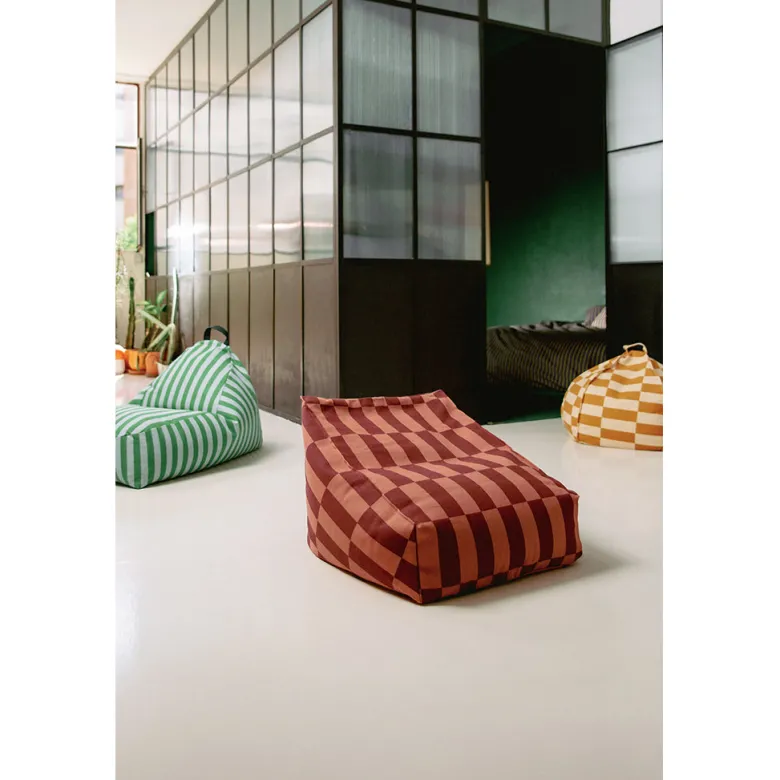 Nobodinoz Vibes armchair sækkestol, Maroon tiles