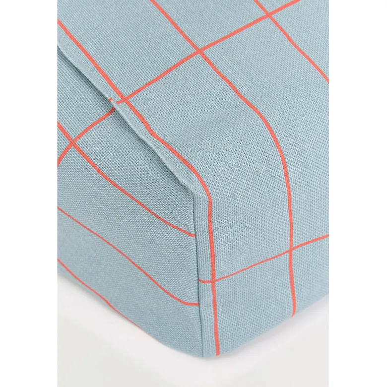 Nobodinoz Vibes armchair sækkestol, Blue Red Grid