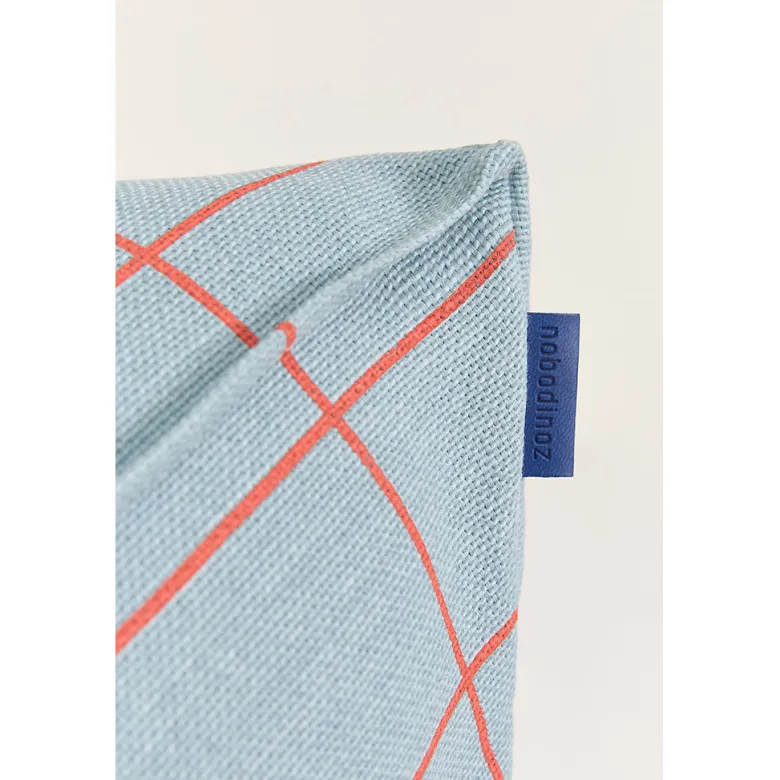 Nobodinoz Vibes armchair sækkestol, Blue Red Grid