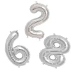 Northstar Balloons, Extra Large Silver Foil Number Balloons - 0-9