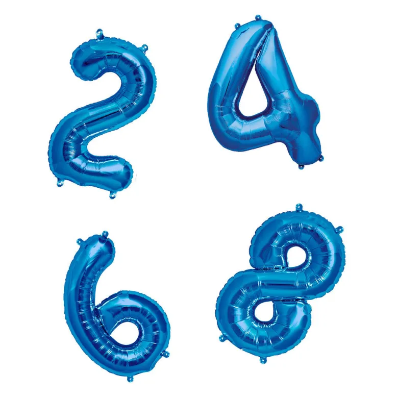Northstar Balloons, Foil Number Balloons in Blue - 0-9