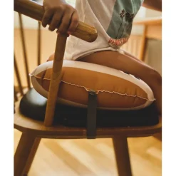 Noui Noui Have a Seat, Inflatable Seat Cushion for Kids - Stripes Nude/Mustard