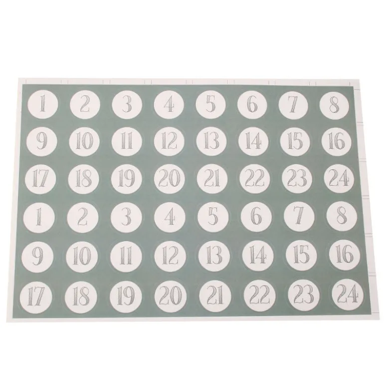 Number Stickers for Advent Calendar