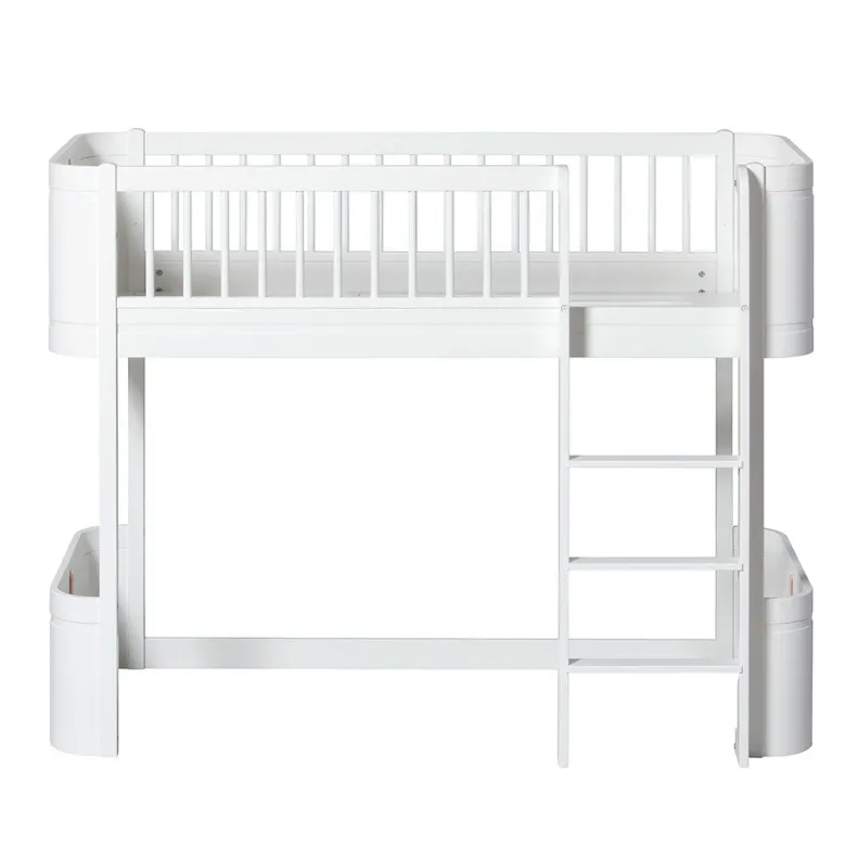 Oliver Furniture, Conversion Kit, from Wood Mini+ Crib Basic to Half-Height Bed - White