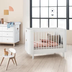 Oliver Furniture, Conversion Kit, from Wood Mini+ Crib Basic to Half-Height Bed - White