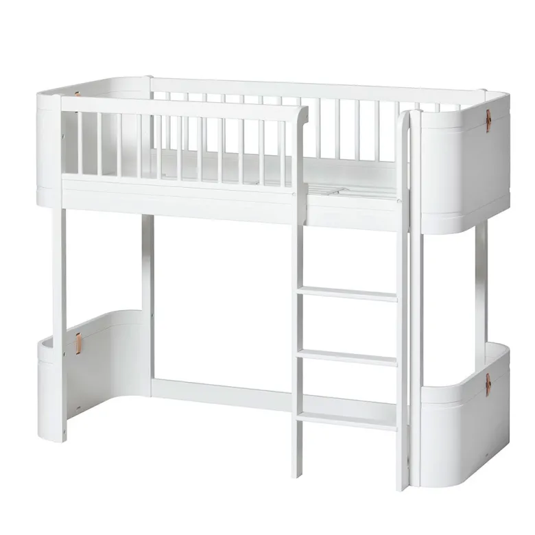 Oliver Furniture, Conversion Kit, from Wood Mini+ Crib Basic to Half-Height Bed - White