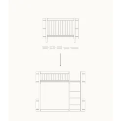 Oliver Furniture, Conversion Kit, from Wood Mini+ Crib Basic to Half-Height Bed - White
