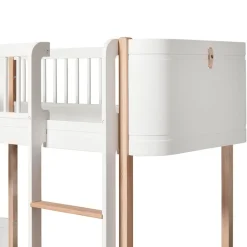 Oliver Furniture, Conversion Kit, from Wood Mini+ Crib to Mid-Height Bed - White/Oak